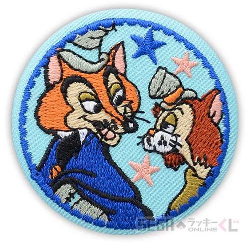 D賞-10 刺繍缶バッジ 正直ジョン＆ギデオン [約5cm]