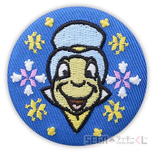 D賞-2 刺繍缶バッジ ジミニー・クリケット [約5cm]