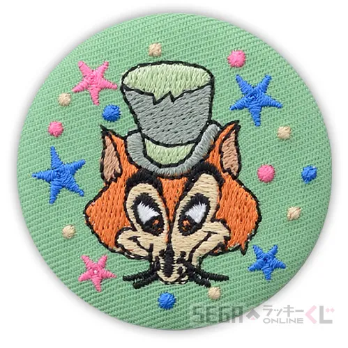 D賞-5 刺繍缶バッジ 正直ジョン [約5cm]