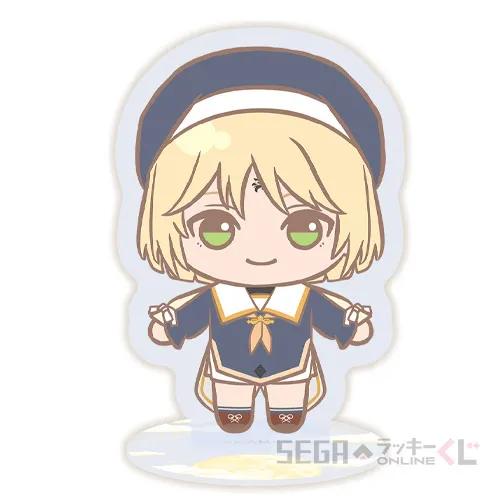 G賞-4 ミニアクリルスタンド（中央・東・西の国） リケ [全長約4.5×7cm]