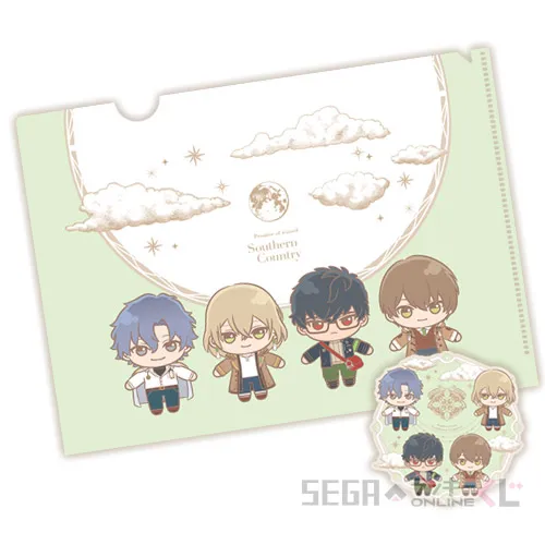 I賞-5 クリアファイル＆ステッカーセット 南の国 [クリアファイル:A4/ステッカー:全長約10×10cm]