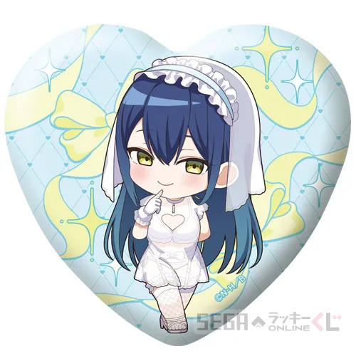 E賞-11 ハート缶バッジ 清木 清 デフォルメVer. [全長約5.5cm]