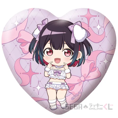 E賞-7 ハート缶バッジ 優谷 優 デフォルメVer. [全長約5.5cm]