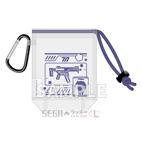 D賞-2 ふわぷち カラビナ付きビニールポーチ ユウカ B [全長約11cm]