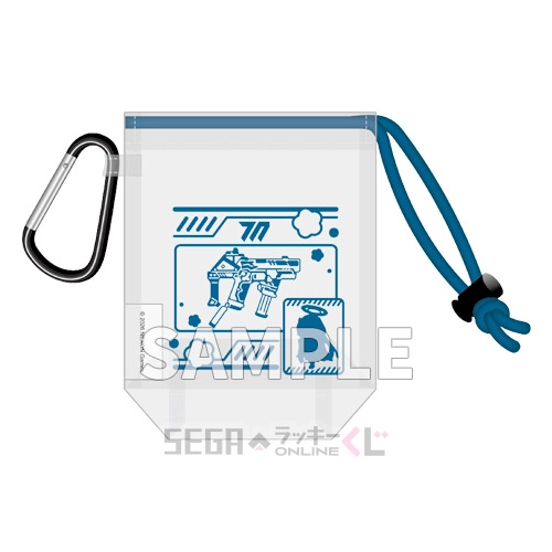 D賞-4 ふわぷち カラビナ付きビニールポーチ ノア B [全長約11cm]