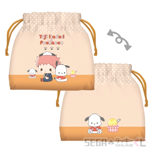 D賞-1 ミニ巾着 虎杖 悠仁×ポチャッコ [全長約10.5cm]