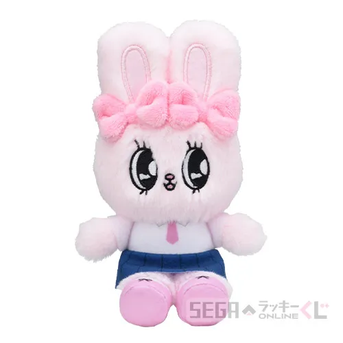 A賞-1 おすわりぬいぐるみ リボンバニー [全長約13cm]