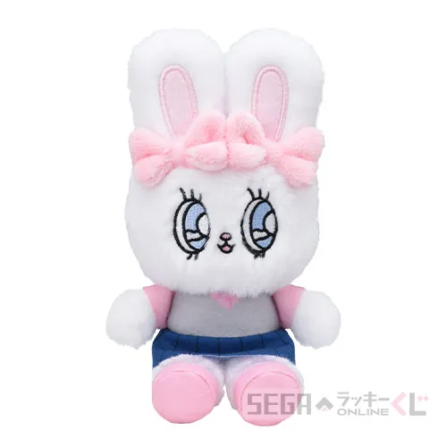 A賞-2 おすわりぬいぐるみ クリームバニー [全長約13cm]