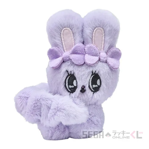 D賞-5 マスコット付シュシュ ラベンダーバニーA [全長約10cm]