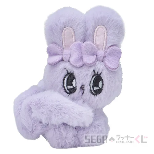 D賞-6 マスコット付シュシュ ラベンダーバニーB [全長約10cm]