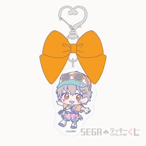 E賞-11 アクリルキーホルダー 兎耳山 丁子 B 全長約6cm