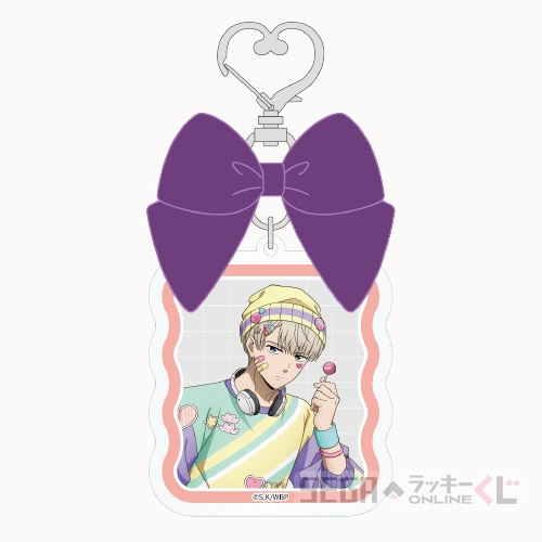 E賞-3 アクリルキーホルダー 梶 蓮 A 全長約6cm