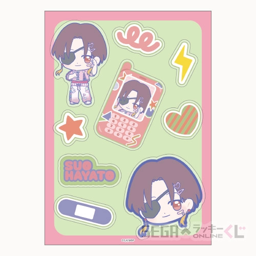 F賞-2 ぷくぷくステッカー 蘇枋 隼飛 全長約14.5cm