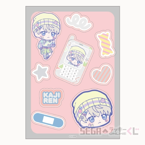 F賞-3 ぷくぷくステッカー 梶 蓮 全長約14.5cm