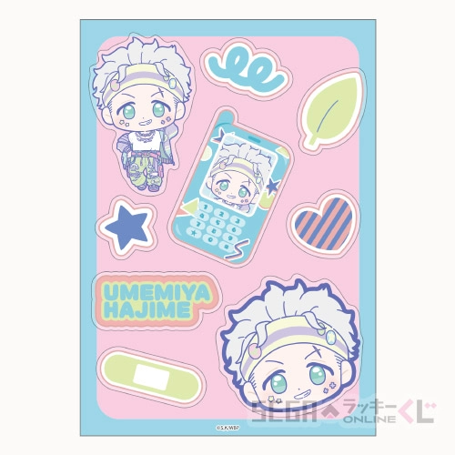 F賞-4 ぷくぷくステッカー 梅宮 一 全長約14.5cm