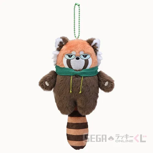 B賞-1 ぶすくれレッサー キーホルダー  全長約25cm、ぬいぐるみ約20cm
