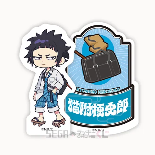 F賞-6 ステッカーセット 猫附梗史郎 A 全長約5～5.5cm