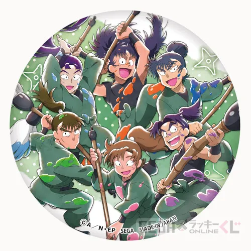 E賞-16 缶バッジ 六年生集合 全長約7.5cm