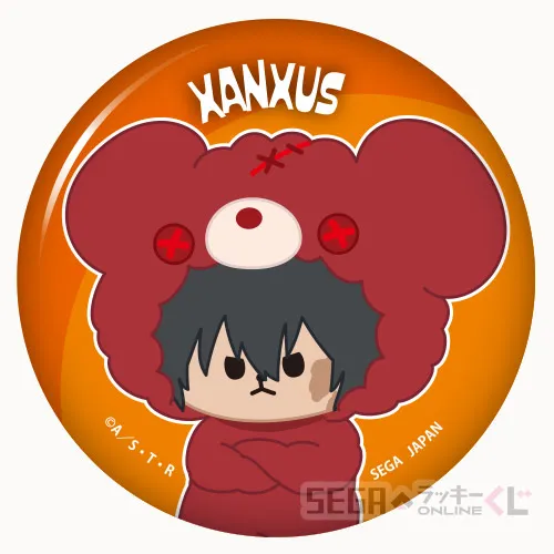 E賞-7 缶バッジ XANXUS（10年後） 全長約7.5cm