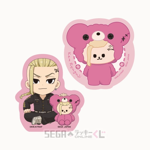 F賞-3 ステッカーセット 龍宮寺 堅 全長約5.5cm