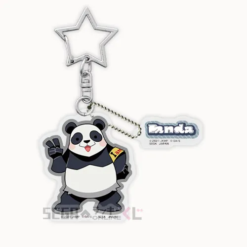 D賞-10 アクリルチャーム パンダ（劇場版 呪術廻戦 0） 全長約7cm、小パーツ約4cm