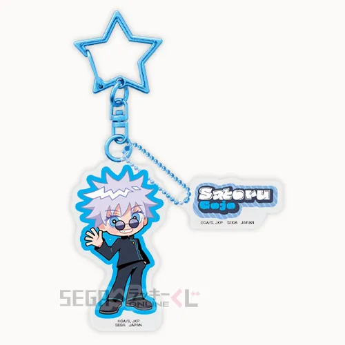 D賞-11 アクリルチャーム 五条 悟（懐玉・玉折） 全長約7cm、小パーツ約4cm