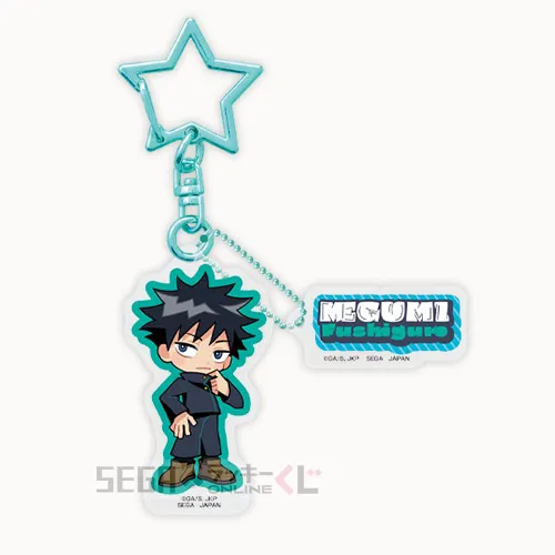 D賞-3 アクリルチャーム 伏黒 恵 全長約7cm、小パーツ約4cm