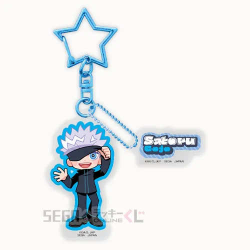 D賞-6 アクリルチャーム 五条 悟 全長約7cm、小パーツ約4cm