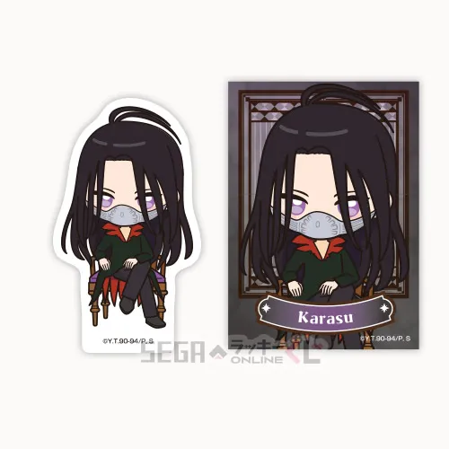 F賞-9 ステッカーセット 鴉 全長約7cm