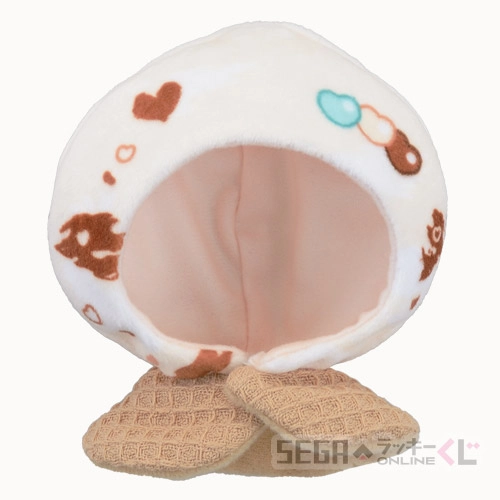 D賞-3 ぬいぐるみ用ポンチョ クッキー&クリーム 全長約10cm