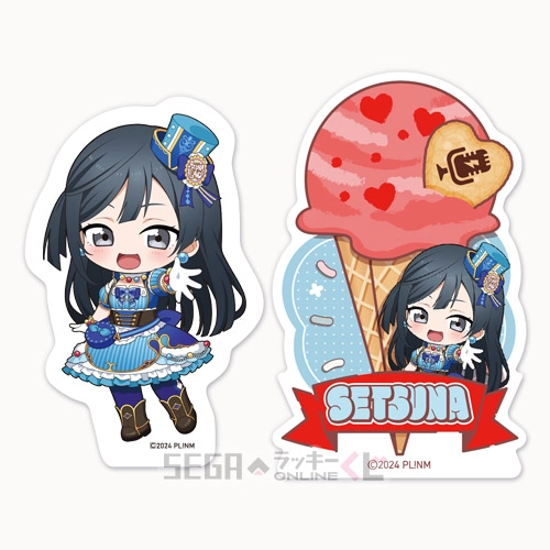 F賞-11 ステッカーセット 優木 せつ菜 全長約5.5～8cm