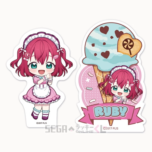 F賞-1 ステッカーセット 黒澤 ルビィ A 全長約5.5～8cm