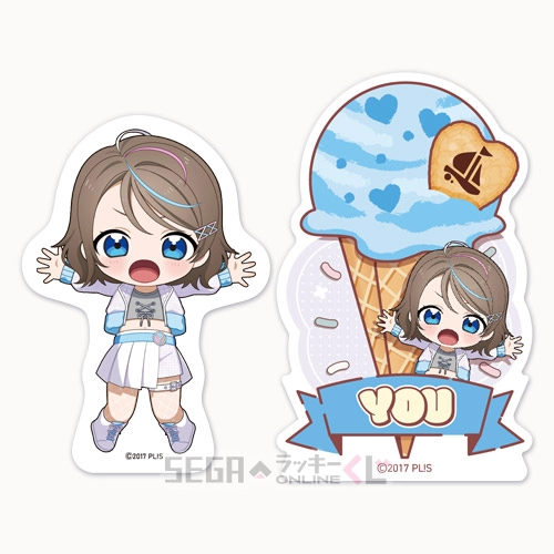 F賞-4 ステッカーセット 渡辺 曜 全長約5.5～8cm