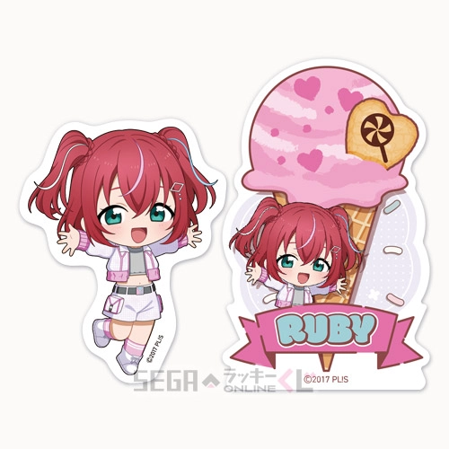 F賞-6 ステッカーセット 黒澤 ルビィ B 全長約5.5～8cm