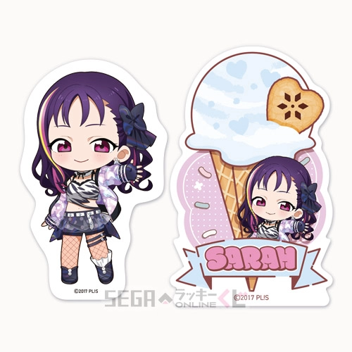 F賞-7 ステッカーセット 鹿角 聖良 全長約5.5～8cm