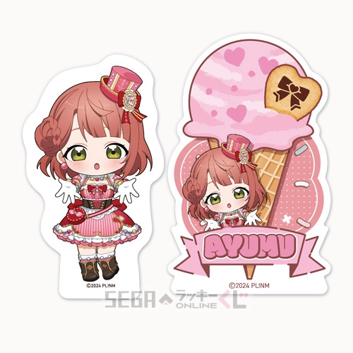 F賞-9 ステッカーセット 上原 歩夢 B 全長約5.5～8cm