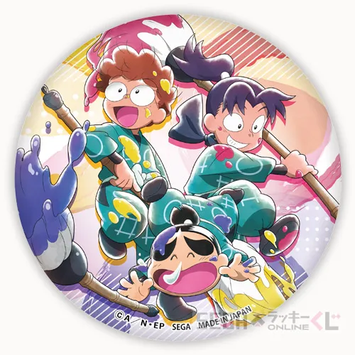 E賞-4 缶バッジ 乱太郎・きり丸・しんべヱ 全長約7.5cm