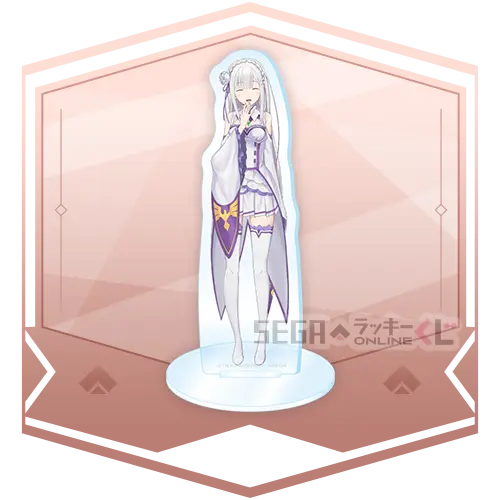 C賞-1 アクリルスタンド （エミリア）[約10cm×5cm]
