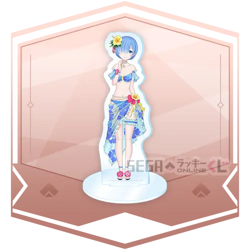 C賞-9 アクリルスタンド （レム 水着）[約10cm×5cm]