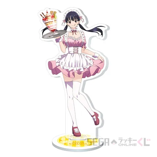 C賞-2 アクリルスタンド “山田杏奈　ピンクメイドＶｅｒ” [約W5×Ｈ14cm]