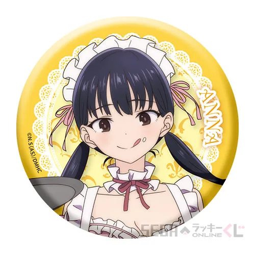 E賞-6 缶バッジ “山田杏奈　ピンクメイドＶｅｒ”Ｂ [約7.5cm]