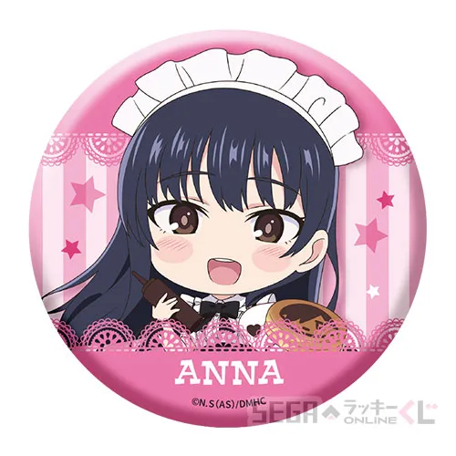 E賞-13 缶バッジ “山田杏奈　黒メイド　デフォルメＶｅｒ”Ｂ [約7.5cm]