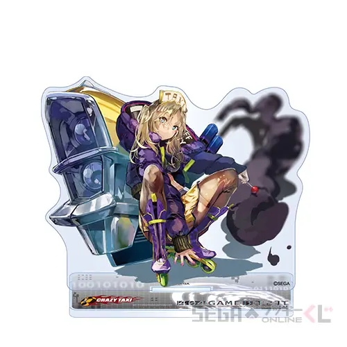 B賞-1 アクリルスタンド （クレイジータクシー　カソード）[本体サイズ：約W10.8cm×H8.9cm台座サイズ：約W9cm×H3cm]