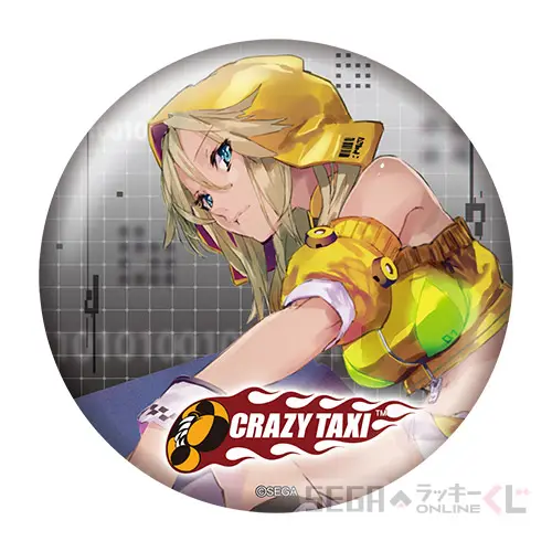 D賞-8 缶バッジ （クレイジータクシー　アノード）[約7.5cm]