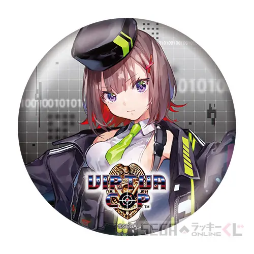 D賞-19 缶バッジ （バーチャコップ　カソード）[約7.5cm]