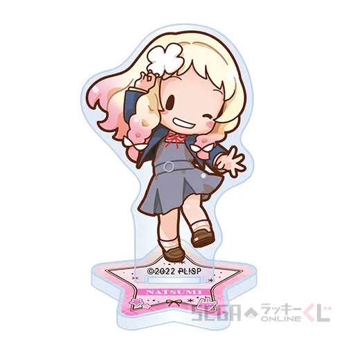 C賞-9 ふわぷち　アクリルスタンド 鬼塚夏美 [本体：約W4cm×H6cm 台座：W4cm×H4cm]