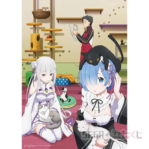 C賞‐3 クリアポスター “レム＆エミリア＆スバル”（B2サイズ）