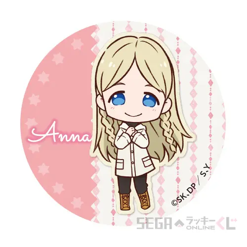 C賞-5 缶バッジ アンナ A（約8cm）