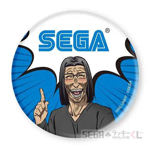 E賞-5 缶バッジ （おじさん SEGA）[約7.5cm]