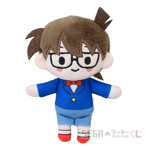 C賞-1 ぬいぐるみマスコット 江戸川 コナン[約W80～100㎜×H110㎜]